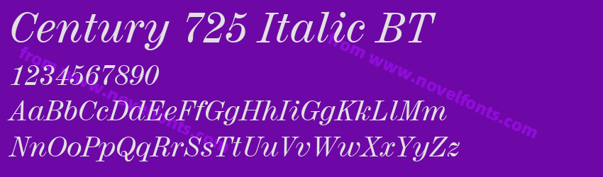 Century 725 Italic BTPreview