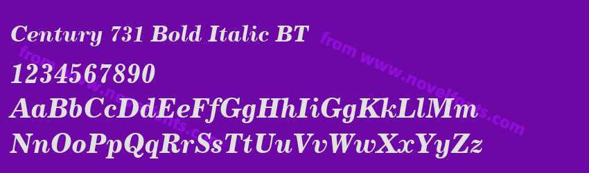 Century 731 Bold Italic BTPreview