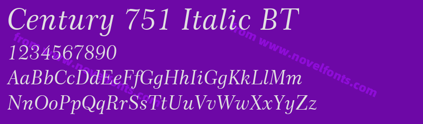 Century 751 Italic BTPreview