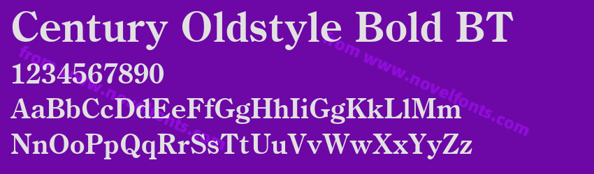 Century Oldstyle Bold BTPreview