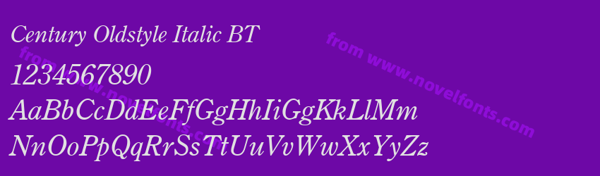 Century Oldstyle Italic BTPreview