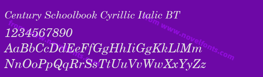 Century Schoolbook Cyrillic Italic BTPreview