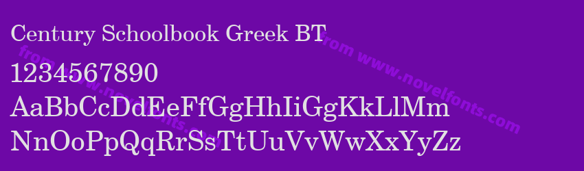 Century Schoolbook Greek BTPreview