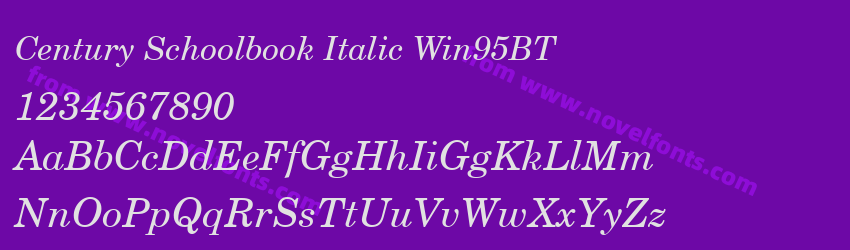 Century Schoolbook Italic Win95BTPreview