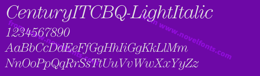 CenturyITCBQ-LightItalicPreview