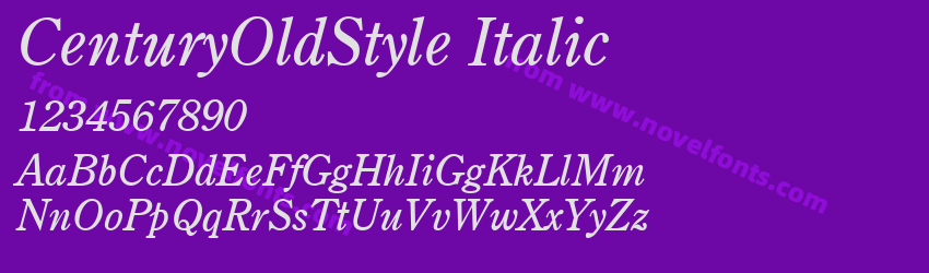 CenturyOldStyle ItalicPreview