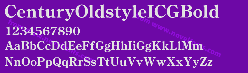 CenturyOldstyleICGBoldPreview