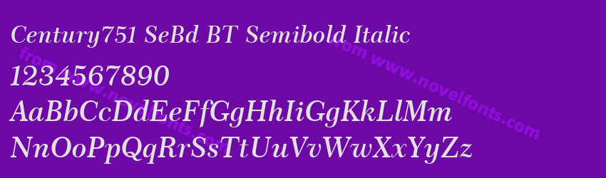 Century751 SeBd BT Semibold ItalicPreview