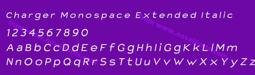 Charger Monospace Extended ItalicPreview