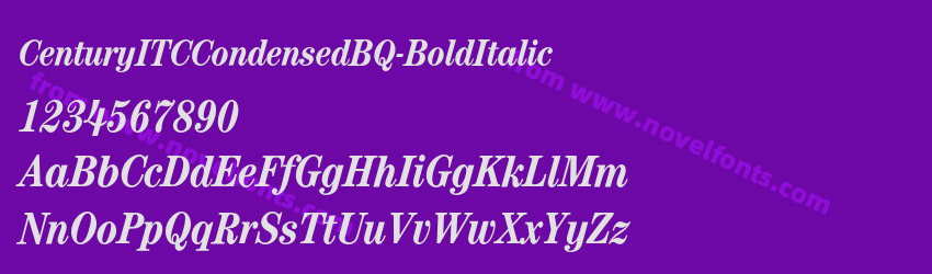 CenturyITCCondensedBQ-BoldItalicPreview