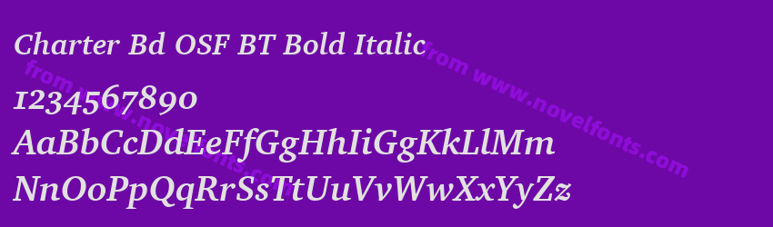 Charter Bd OSF BT Bold ItalicPreview