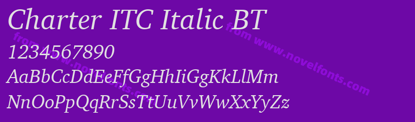 Charter ITC Italic BTPreview