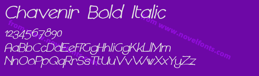 Chavenir Bold ItalicPreview