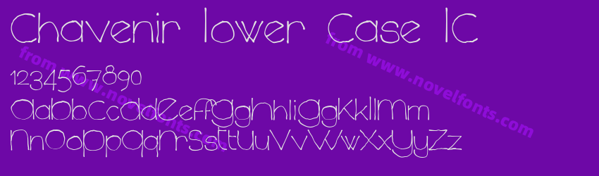 Chavenir Lower Case LCPreview