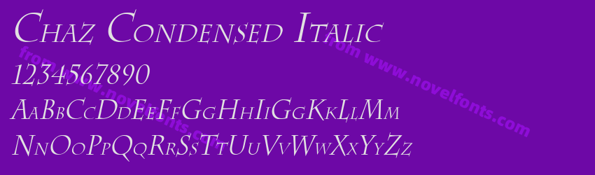 Chaz Condensed ItalicPreview