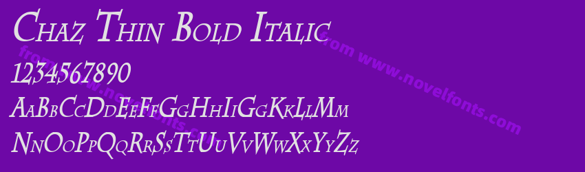 Chaz Thin Bold ItalicPreview