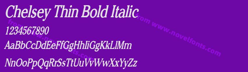 Chelsey Thin Bold ItalicPreview