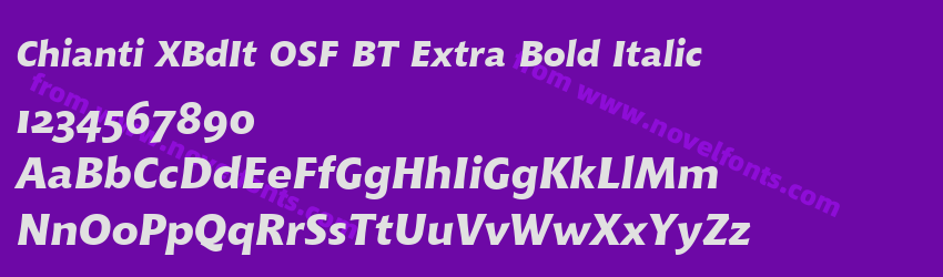 Chianti XBdIt OSF BT Extra Bold ItalicPreview