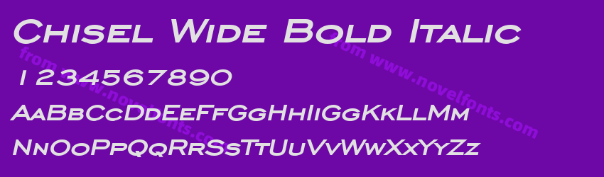 Chisel Wide Bold ItalicPreview