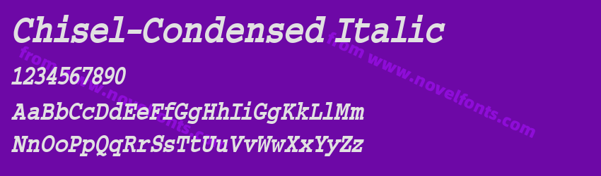 Chisel-Condensed ItalicPreview