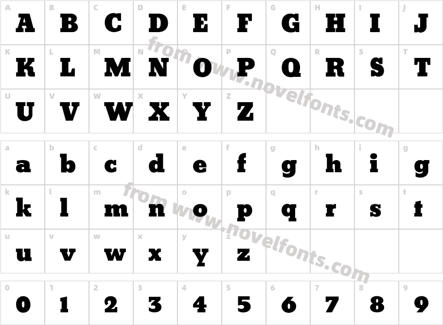 CgBetonExtraBoldCharacter Map