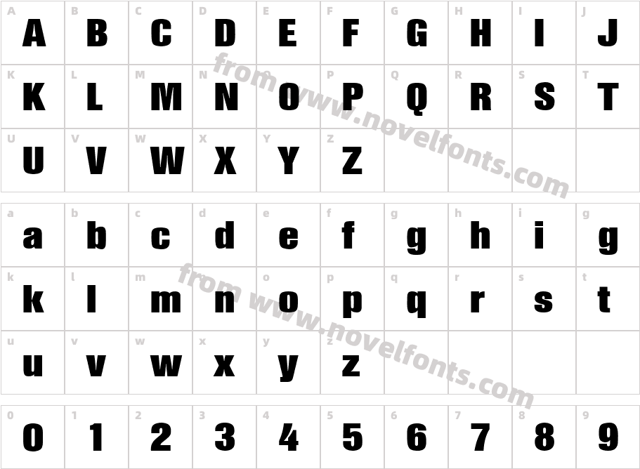 Choque Display Condensed SSi Bold CondensedCharacter Map