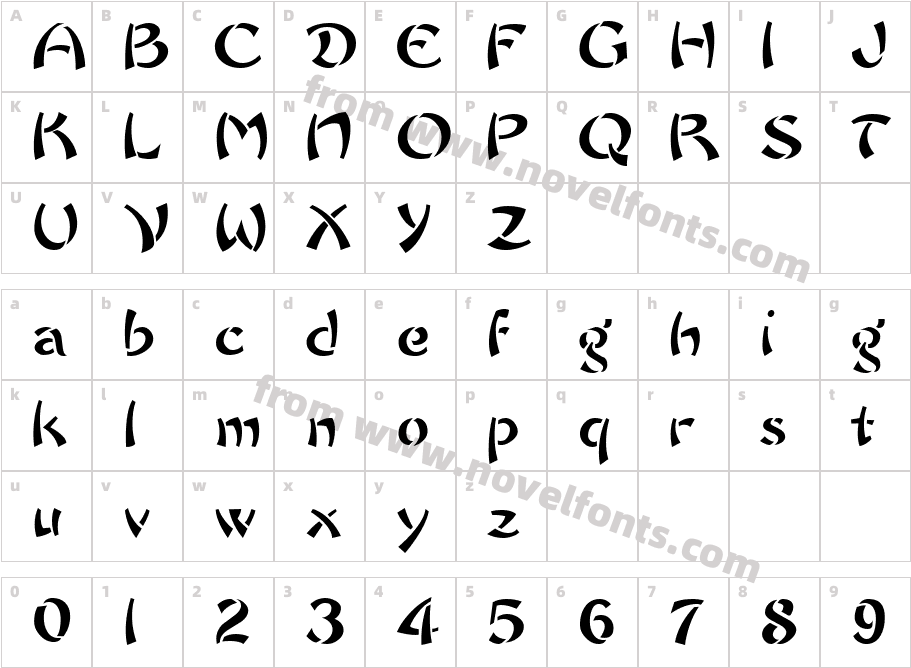 Chow FunCharacter Map