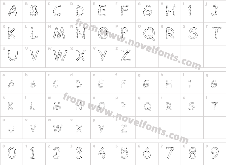 Chowes-RegularCharacter Map