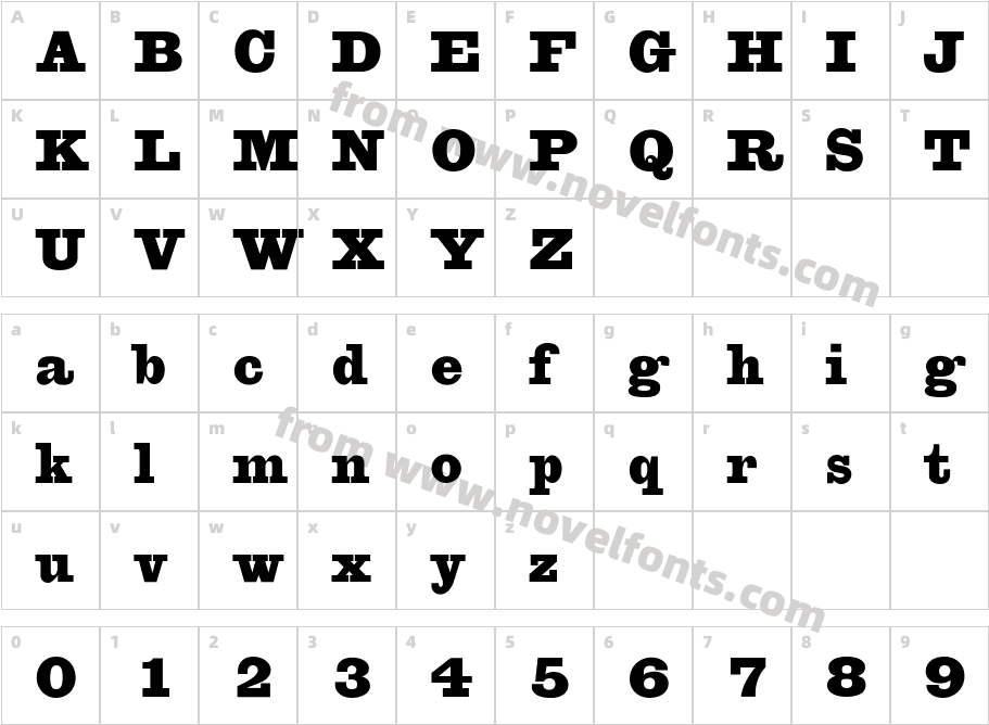 CgEgizianoBlCharacter Map