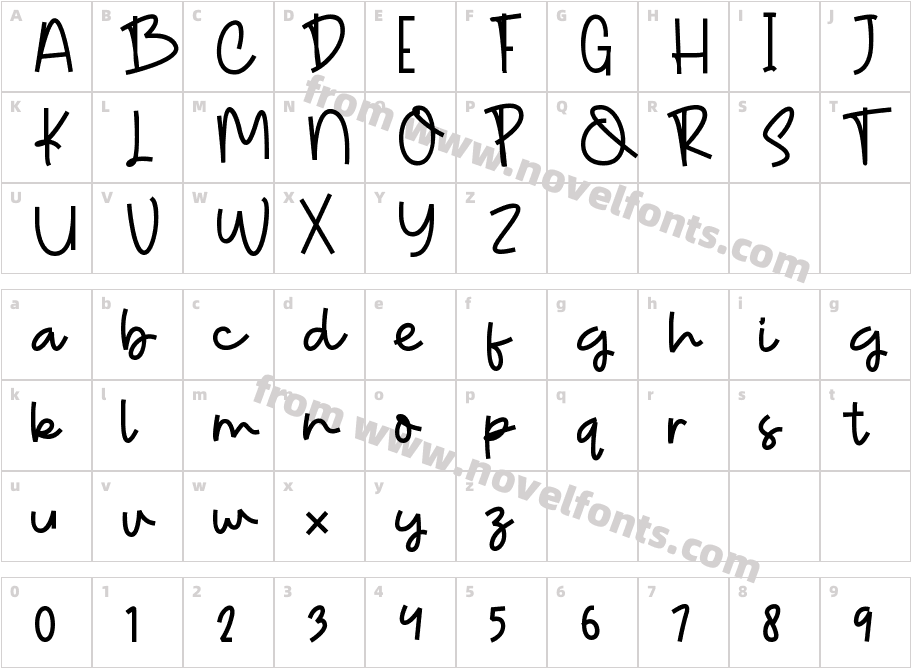 ChristinaTameniRegularCharacter Map