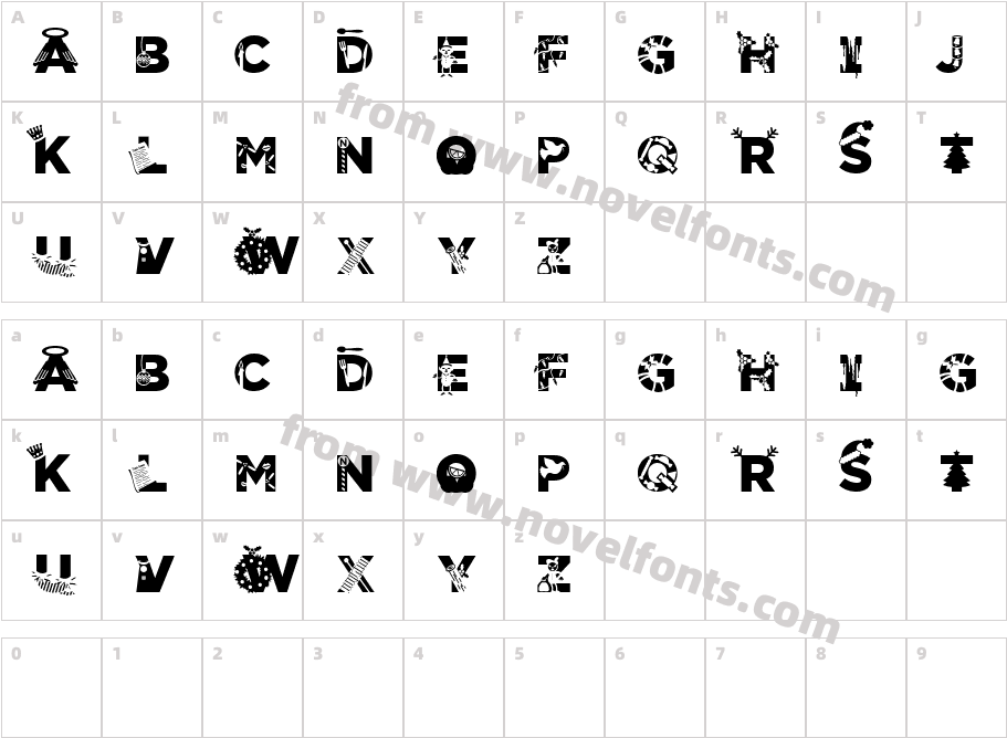 ChristmabetRegularCharacter Map