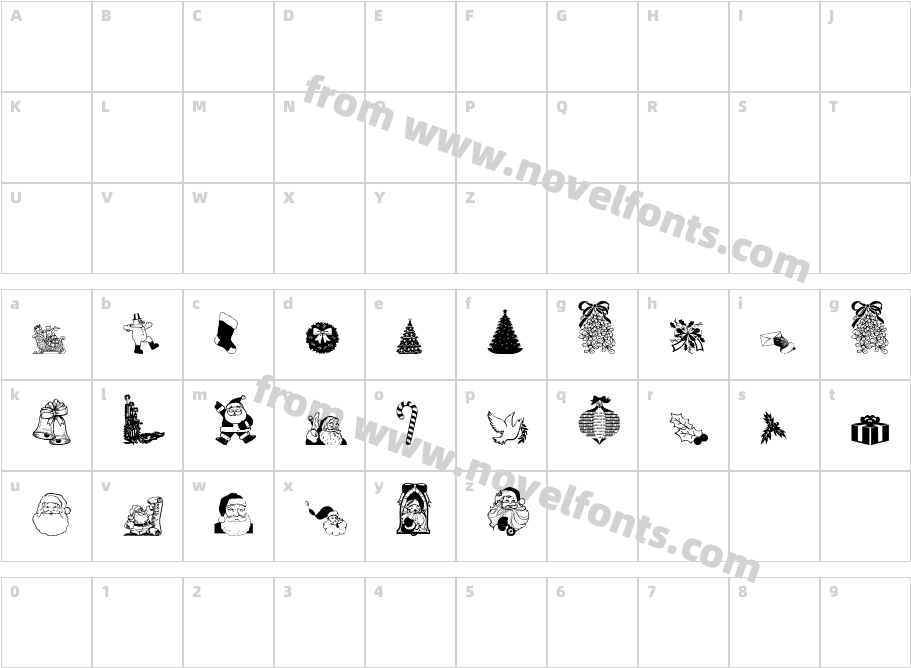 Christmas - DebbieCharacter Map