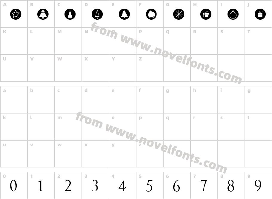 Christmas Go - Personal Use OnlyCharacter Map