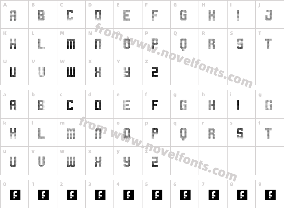 Christmas Sweater RegularCharacter Map