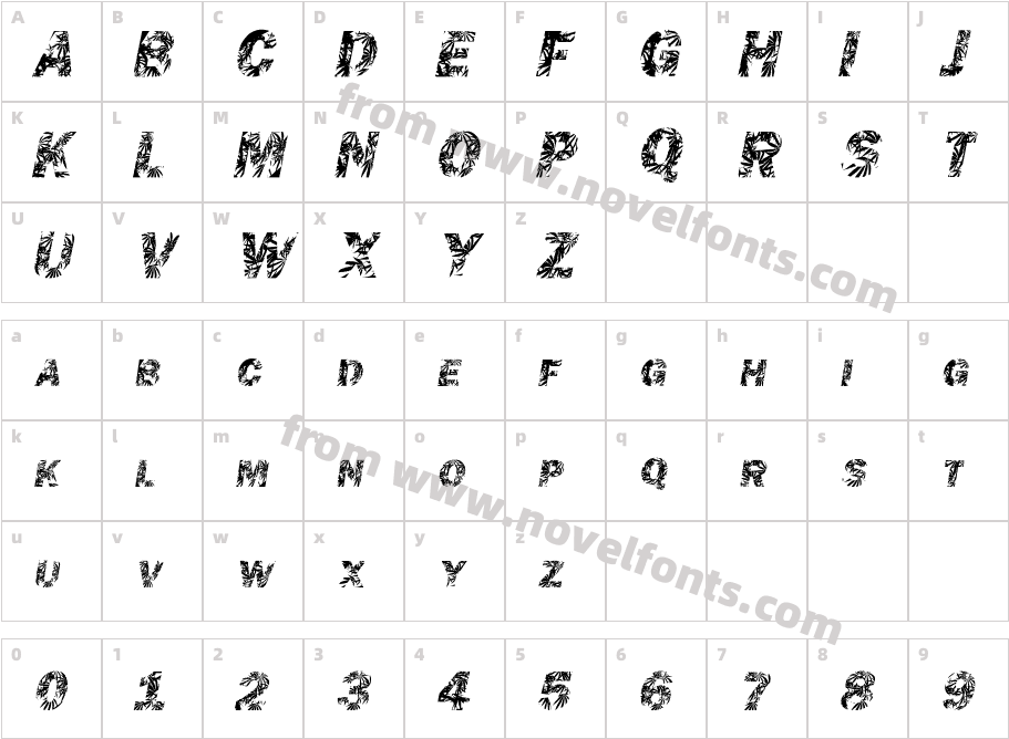 ChronicGothicCharacter Map