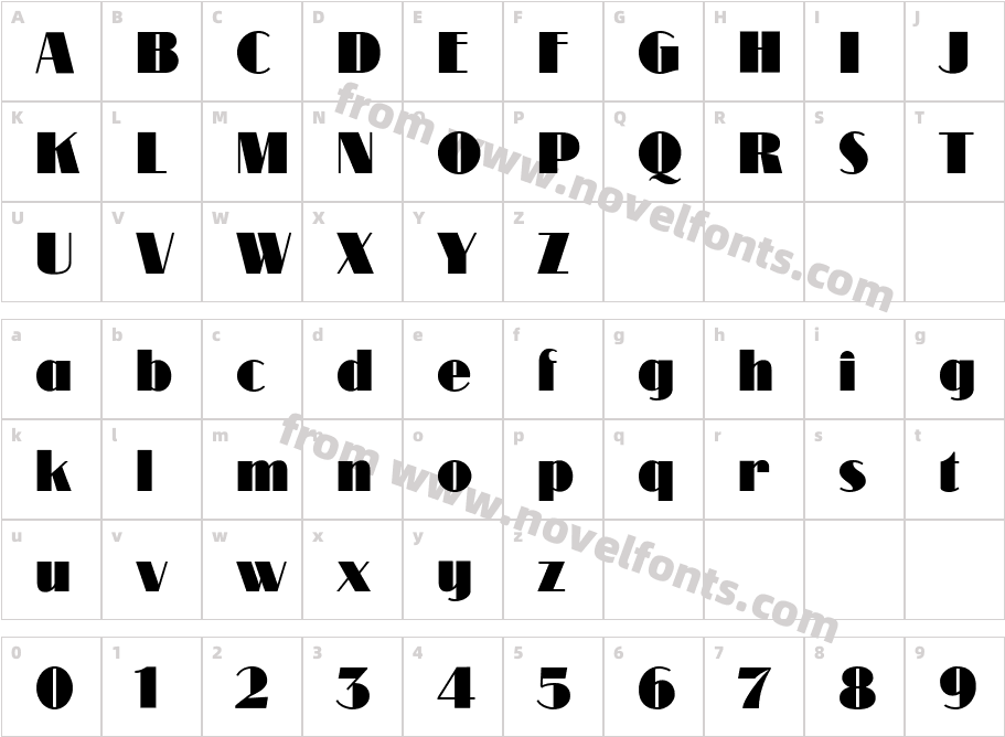 CgModerniqueCharacter Map