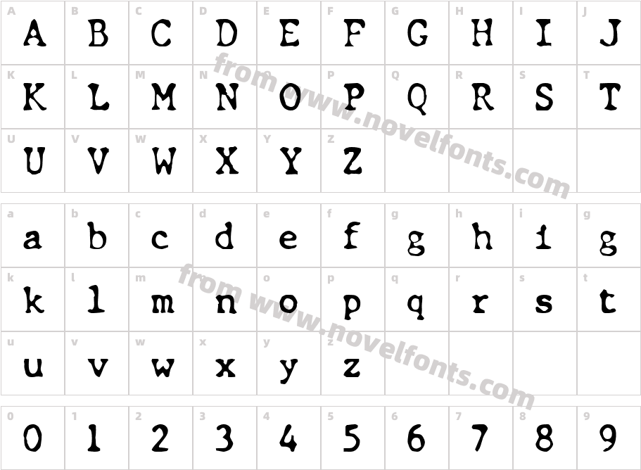 Chunk TypeCharacter Map