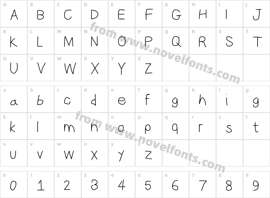 CiSf OpenHandCharacter Map