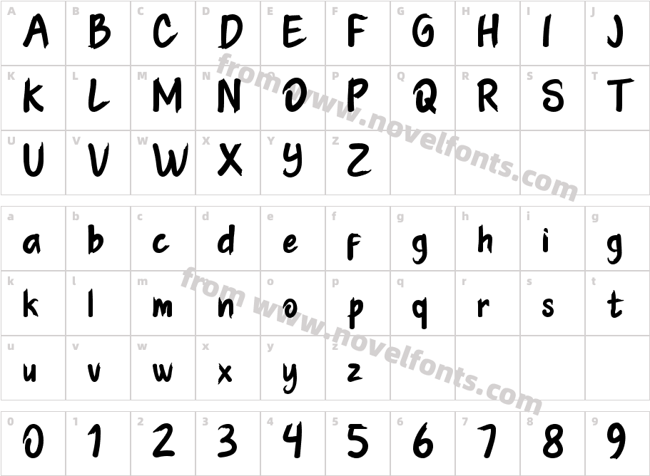 Cimonta Personal UseCharacter Map