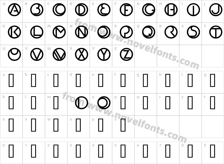 Circlea PlainCharacter Map