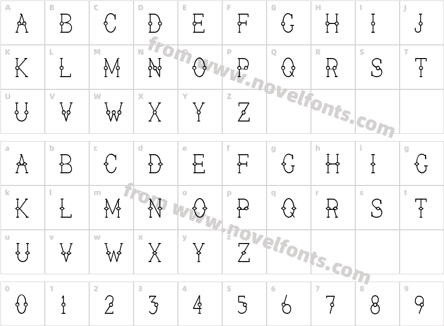 Circlet MediumCharacter Map