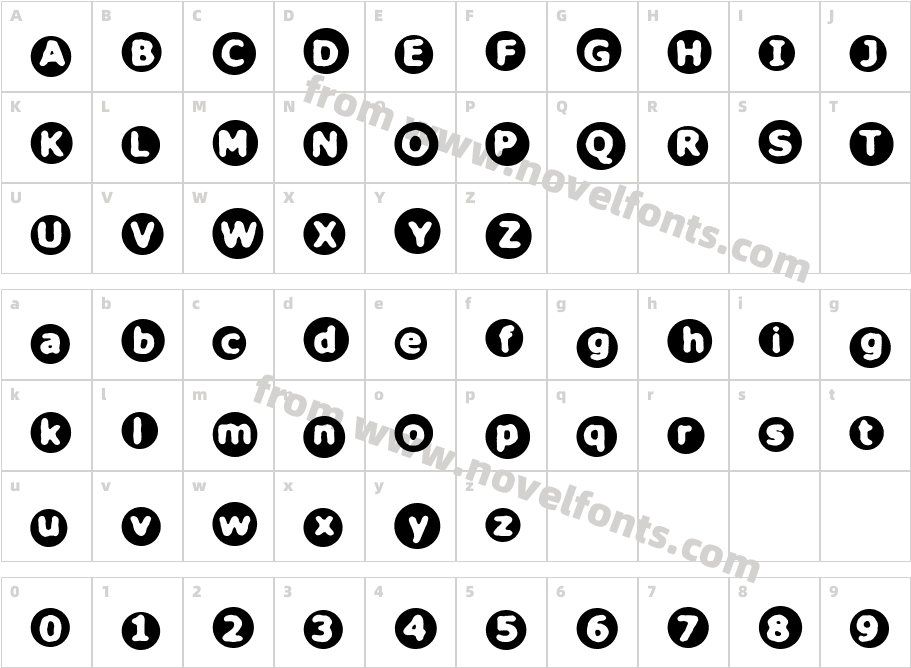 Circulate (BRK)Character Map