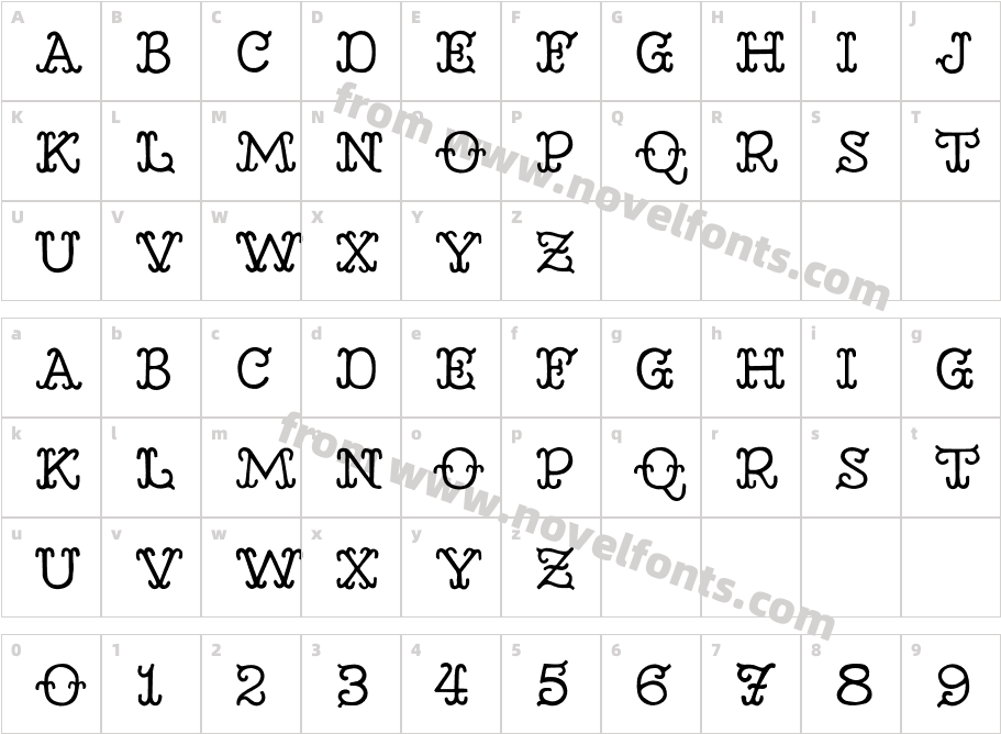 Circusan RegularCharacter Map