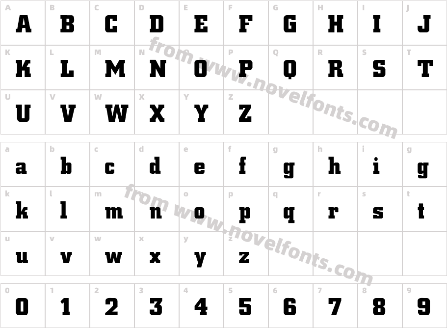 City-Bold-BoldCharacter Map