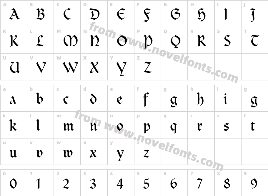 Clairvaux LTCharacter Map