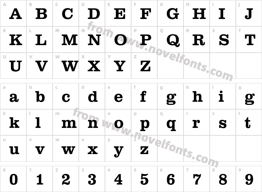 ClarendonBQ-BoldCharacter Map