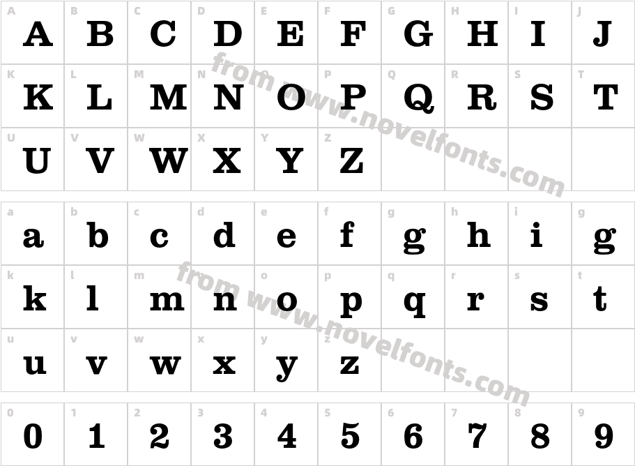 ClarendonEF-BoldCharacter Map