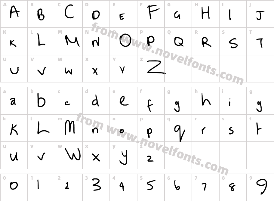 Clarkie 5Character Map