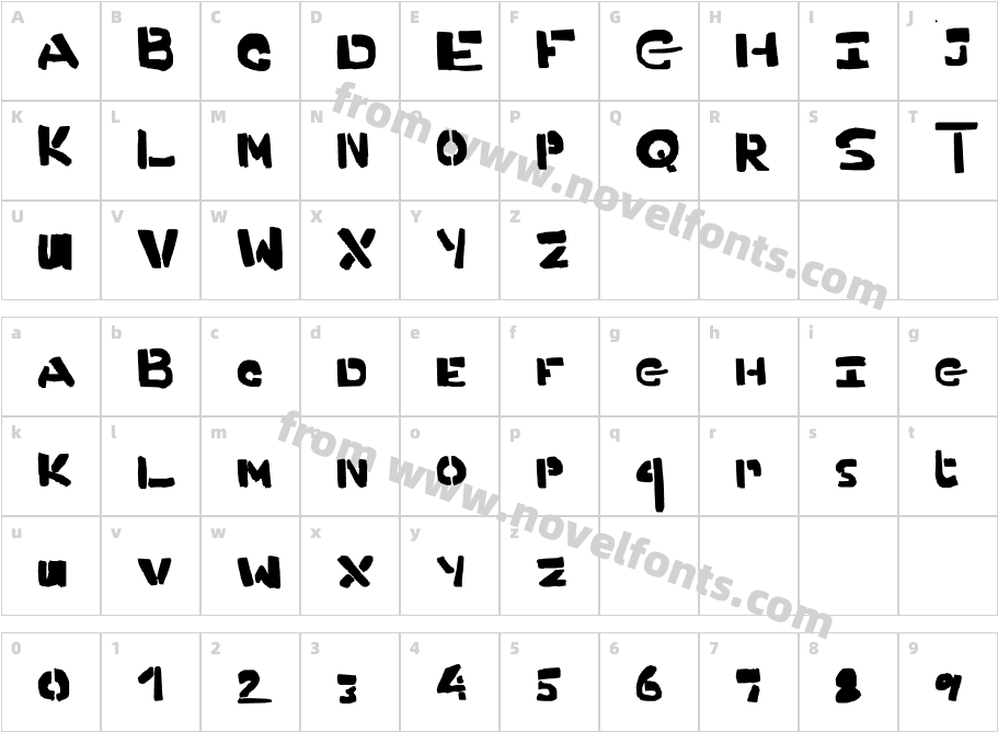 Clarky's presentCharacter Map