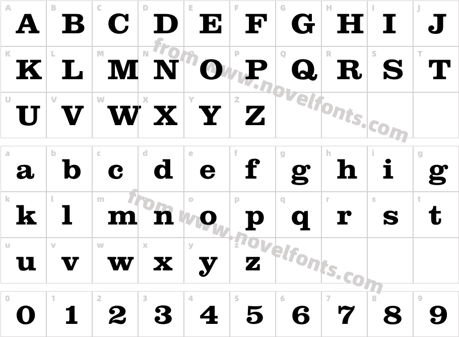 Clarxndon-BoldCharacter Map